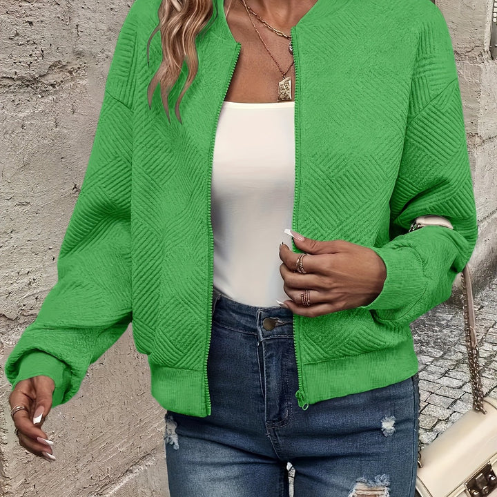 Charlotte | Textured Zip-Up Jacket