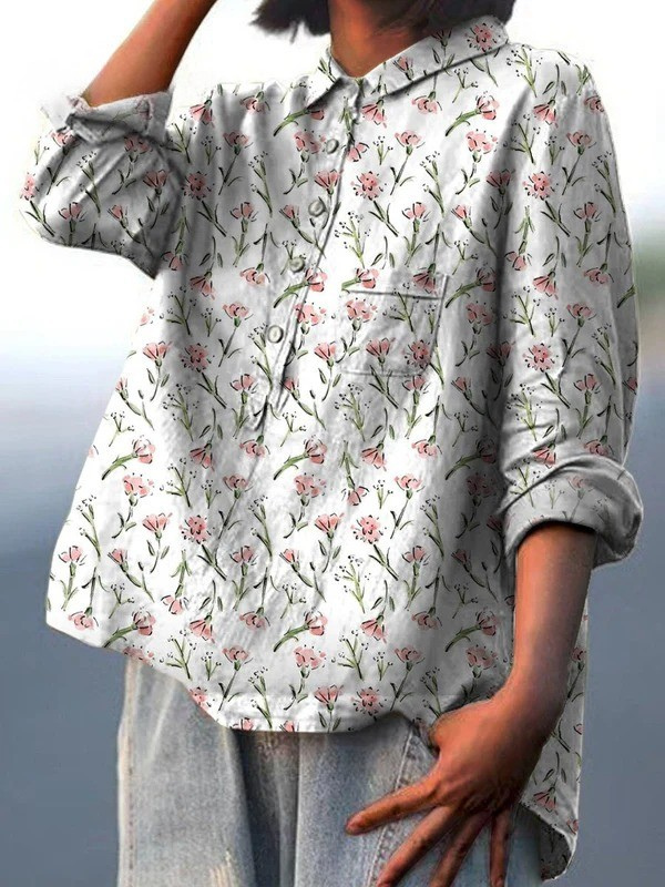 Tamsin | Delicate Floral Relaxed Shirt