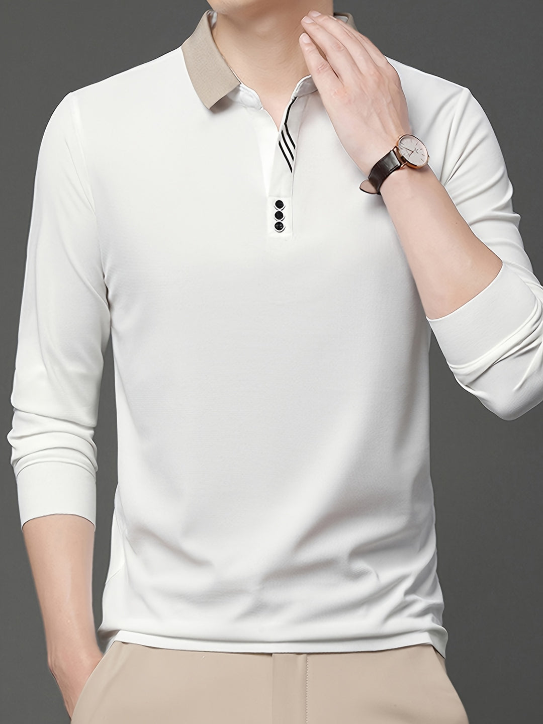 Alden | Refined Long-Sleeve Polo Shirt