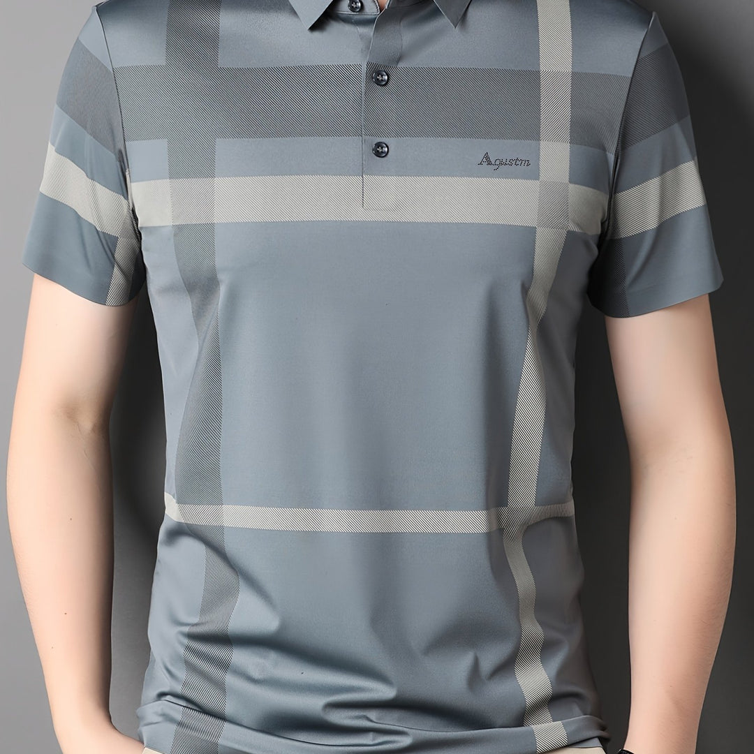 Rylan | Men's Plaid Lapel Short Sleeve Shirt