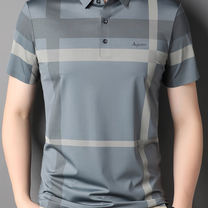 Rylan | Men's Plaid Lapel Short Sleeve Shirt