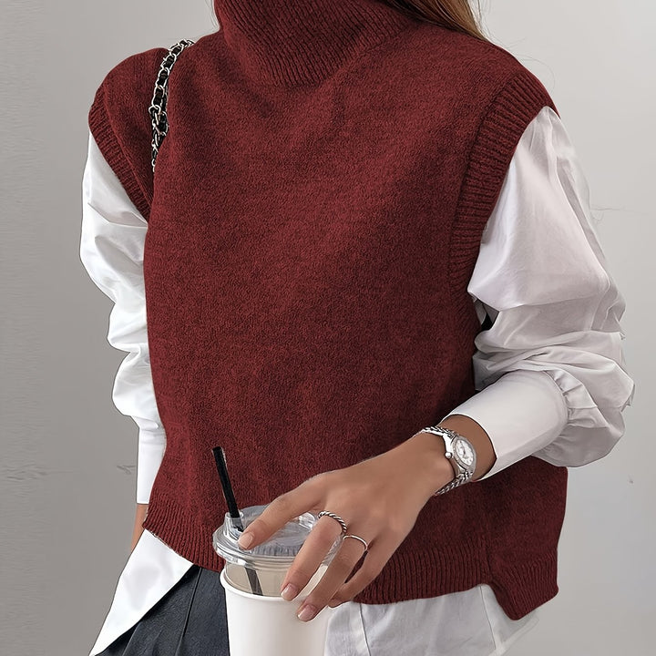 Elspeth | Elegant High-Neck Sweater Vest