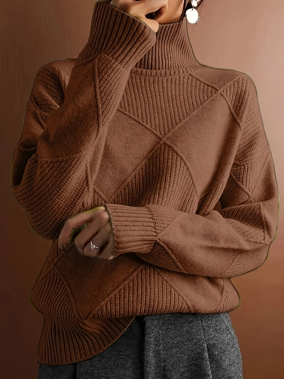 Cornelia | Cozy Textured Turtleneck Sweater