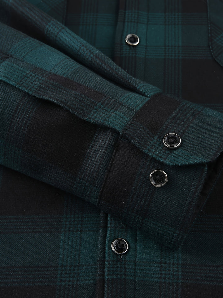 Nolan | Hooded Plaid Shirt Jacket
