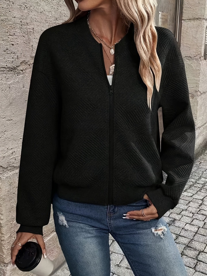 Charlotte | Textured Zip-Up Jacket