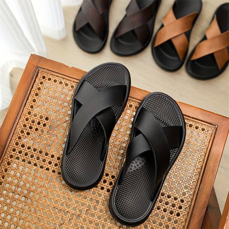 Slater | Men's Embossed Slide Sandals