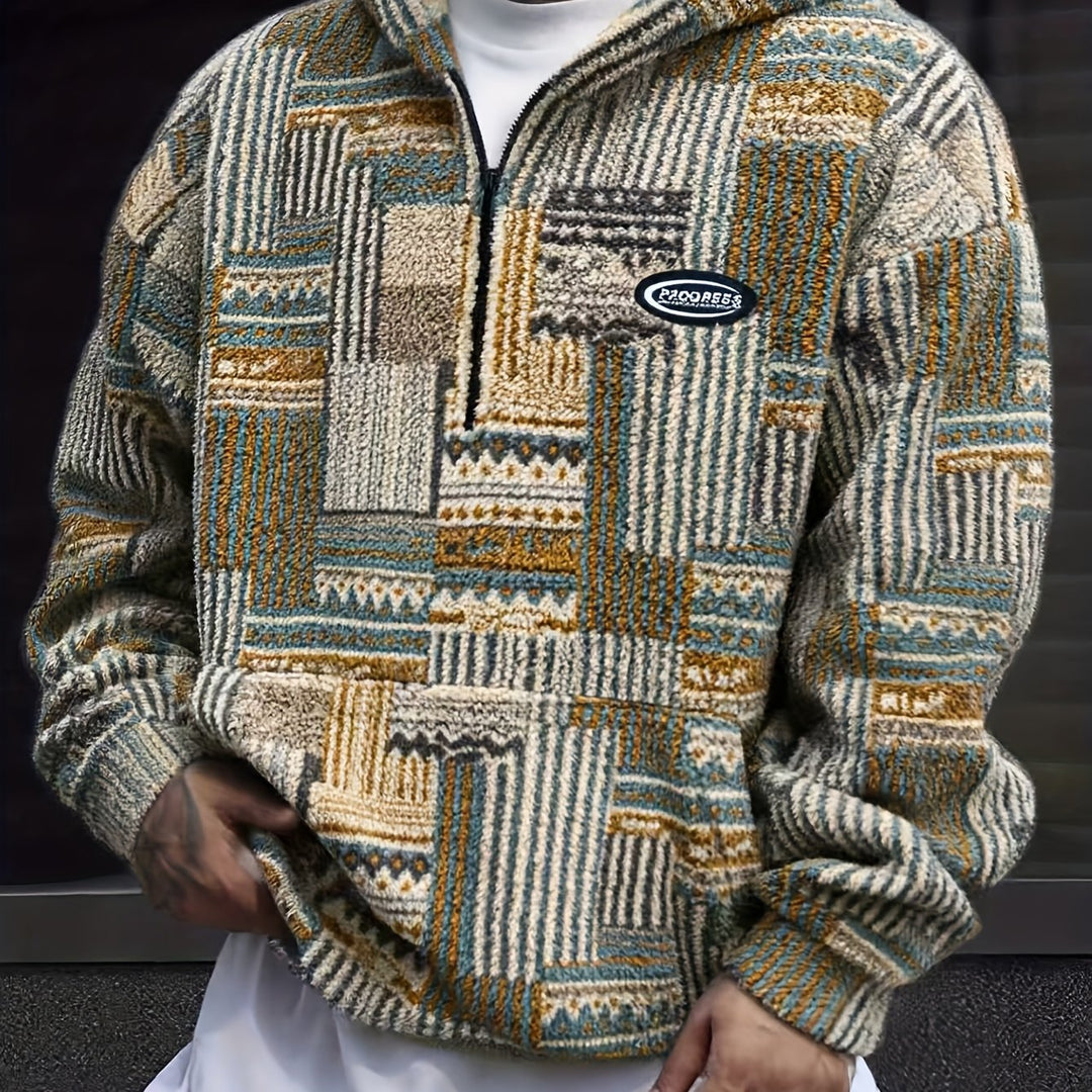 Desmond | Patterned Quarter-Zip Pullover