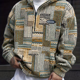Desmond | Patterned Quarter-Zip Pullover