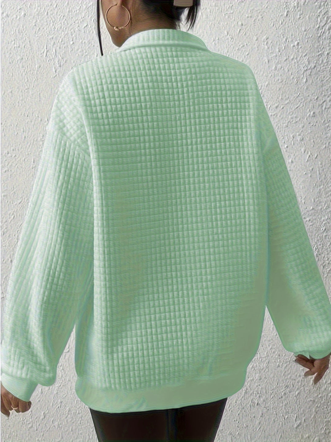 Adelina | Quarter-Zip Textured Sweater