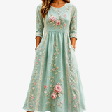 June | Vintage Floral Midi Dress