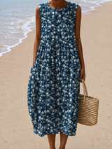Ingrid | Relaxed Sleeveless Midi Dress