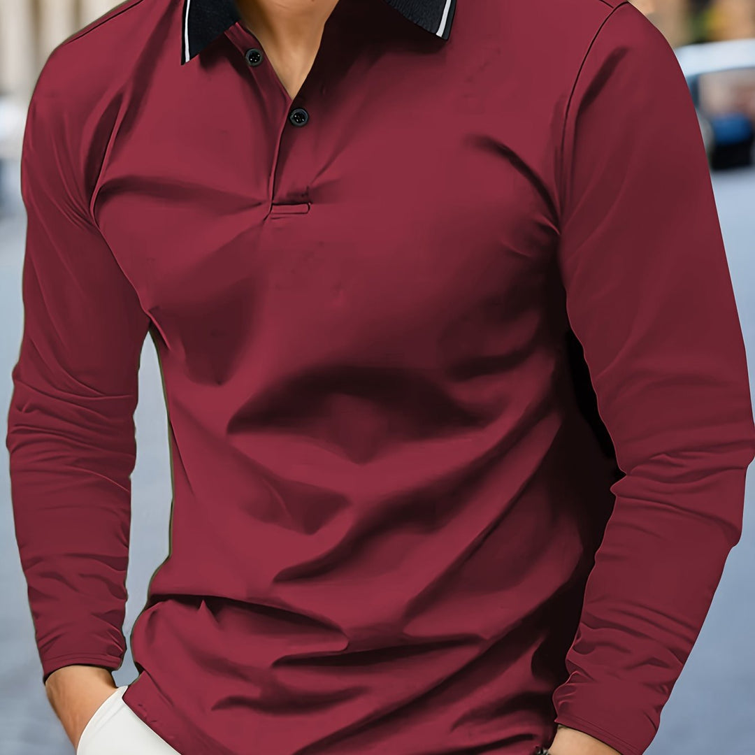 Harvey | Refined Long-Sleeve Polo Shirt