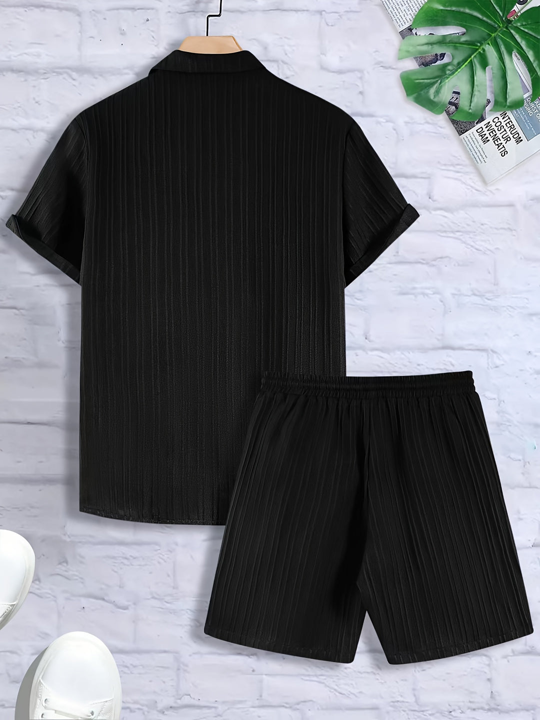 Cayo | Men's Woven Two-Piece Camp Collar Set