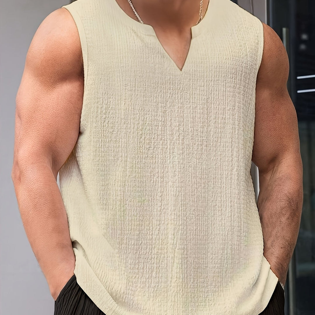 Quinn | Men's V-Neck Sleeveless Tank Top