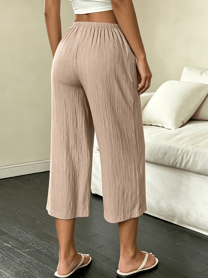 Noelle | Women's Wide-Leg Capri Trousers