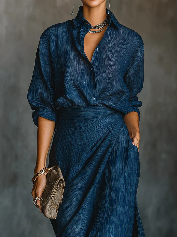 Anaïs | Draped Two-Piece Maxi Set