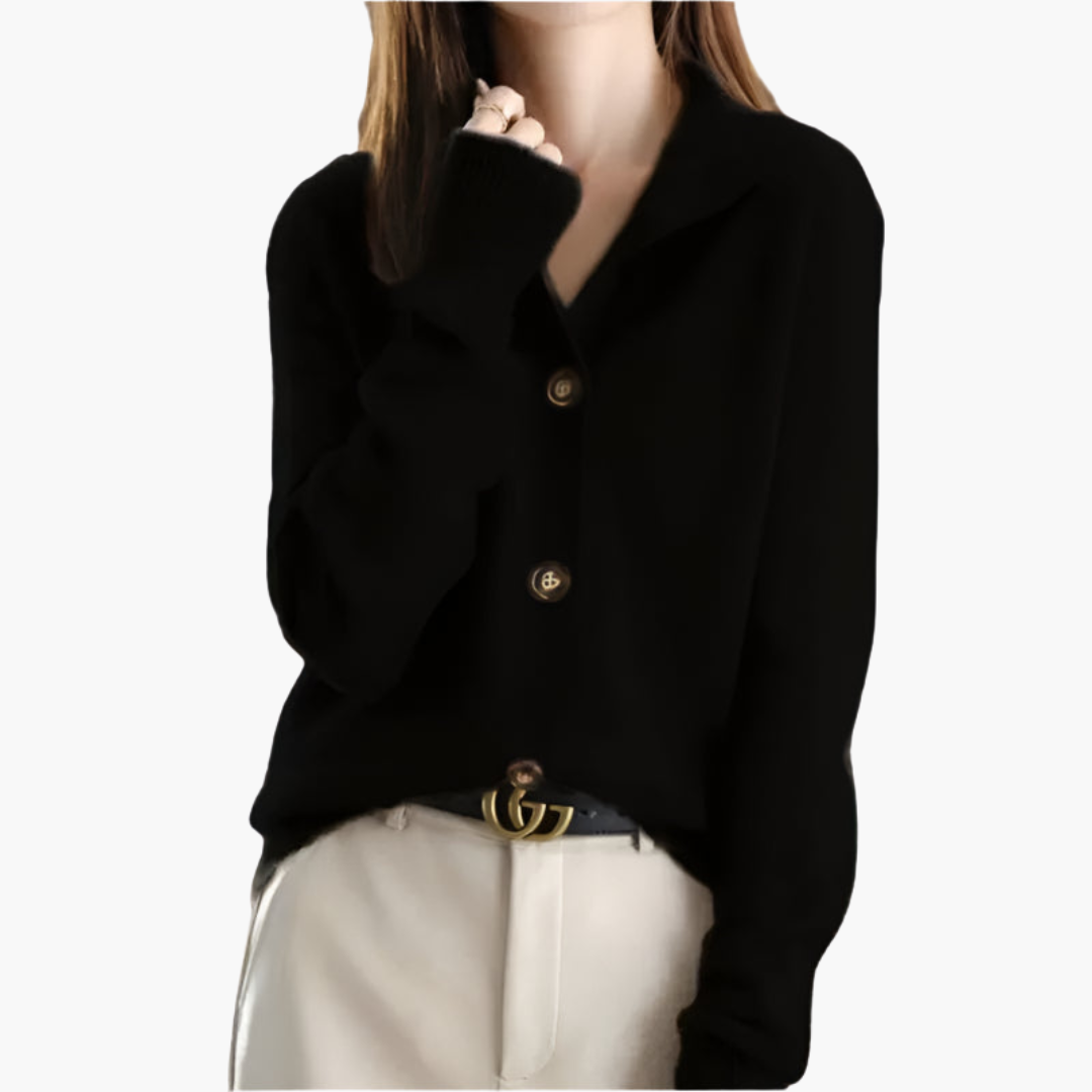 Eleanora | Collared Button-Up Cardigan