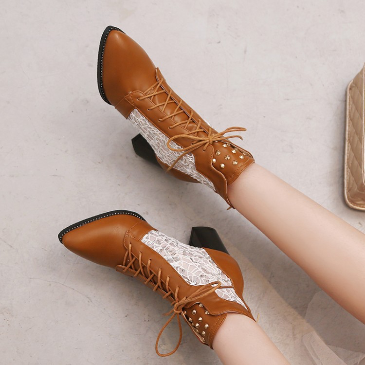 Eliana | Lace-Up Heeled Ankle Boots