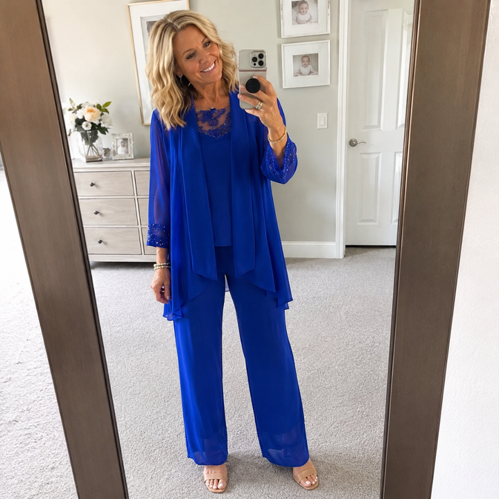 Evelyn | Flowing Wide-Leg Two-Piece Set