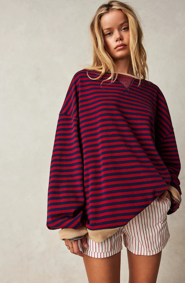 June | Striped Round-Neck Sweater