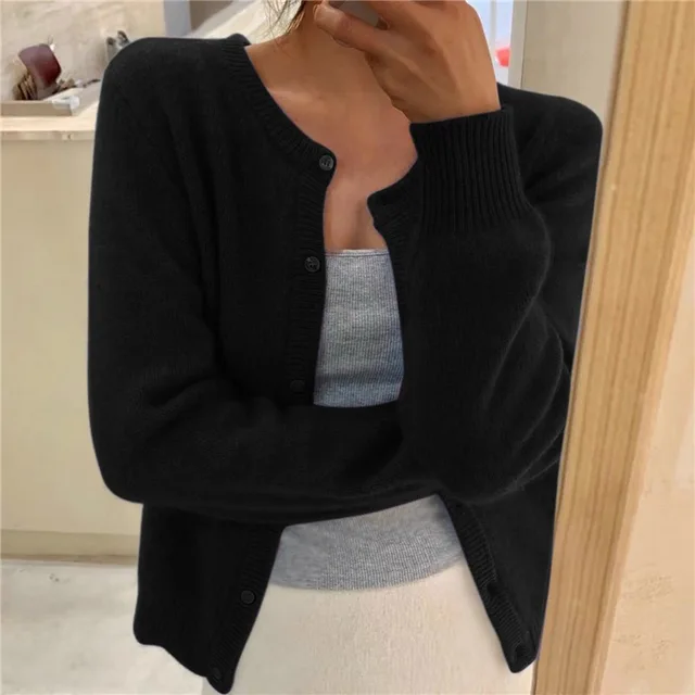 Adaline | Soft Knit Round-Neck Cardigan