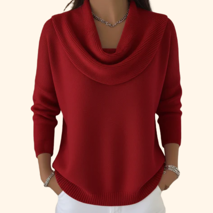 Selene | Draped Cowl Neck Sweater
