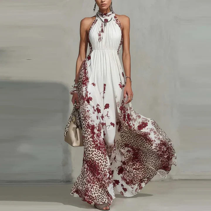 Sylvana | Floral Halter Maxi Dress