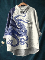 Nerissa | Ocean Art Print Casual Shirt
