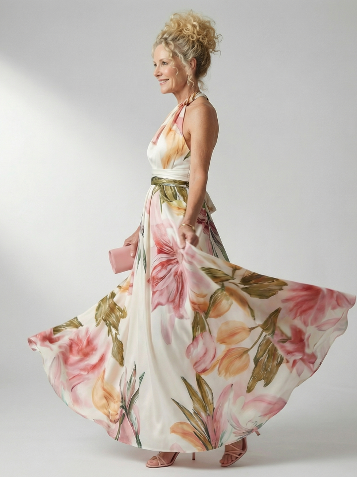 Cassandra | Floral One-Shoulder Maxi Dress