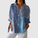 Indigo Dot Mosaic Blouse