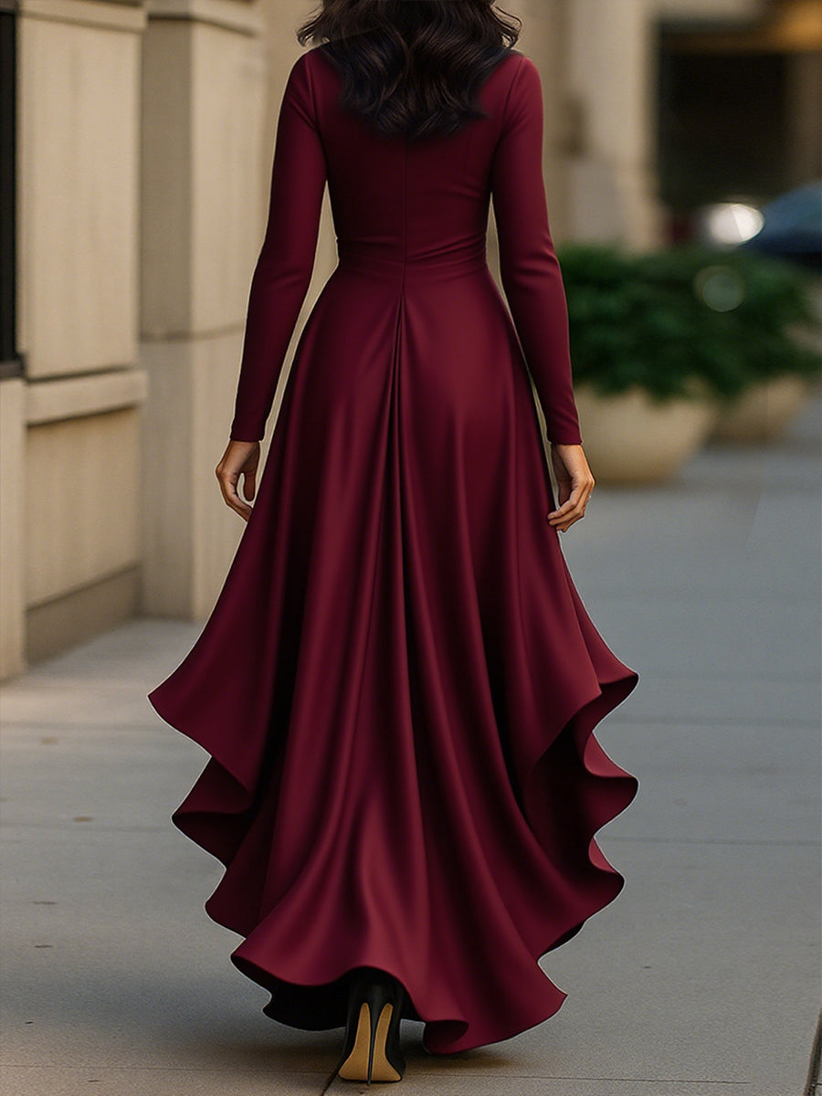 Lorraine | Draped Ruffle Maxi Dress