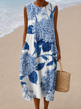Marceline | Sleeveless Relaxed Midi Dress