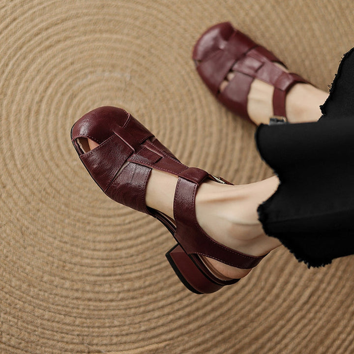 Wynne | Woven T-Strap Sandals