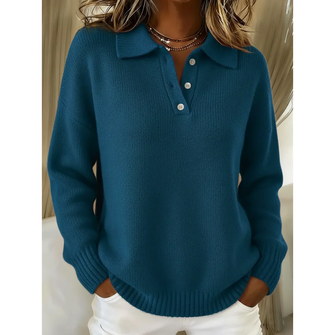 Sylvie | Collared Polo Sweater