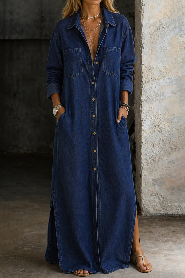Fenella | Relaxed Button-Front Shirt Dress
