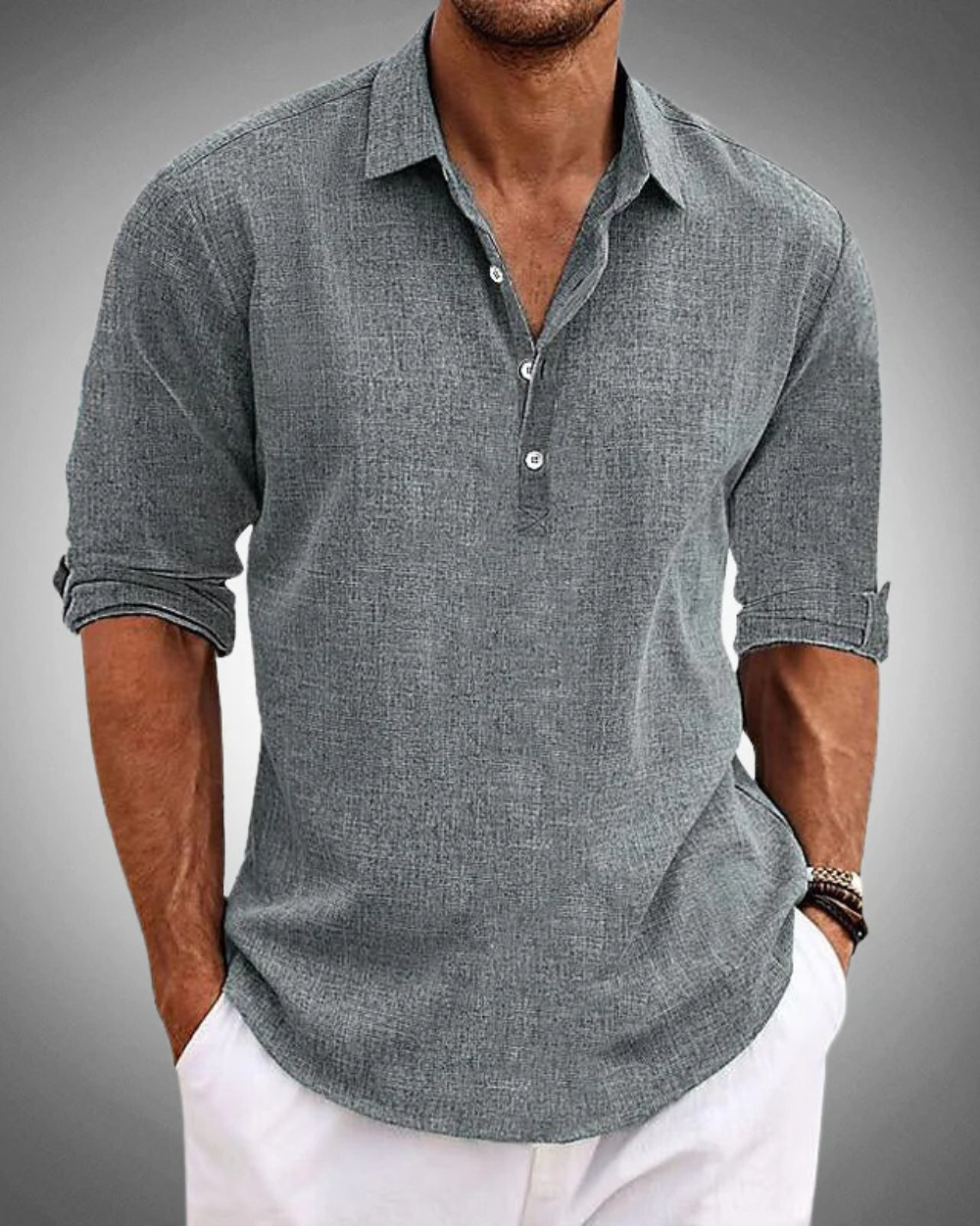 Calvin | Refined Button-Front Classic Shirt