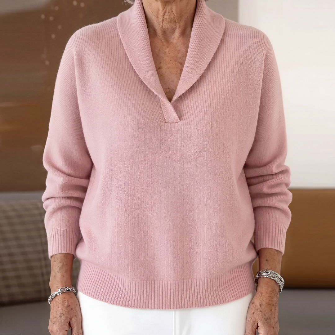 Cecile | Relaxed Shawl-Collar Sweater