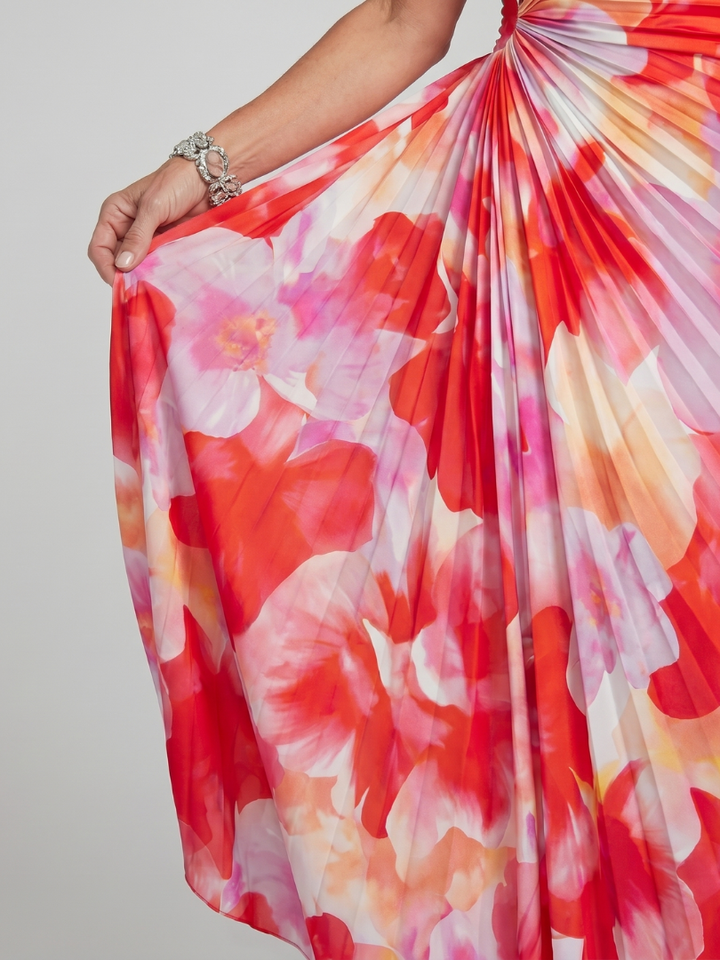 Sloane | One-Shoulder Pleated Maxi Dress