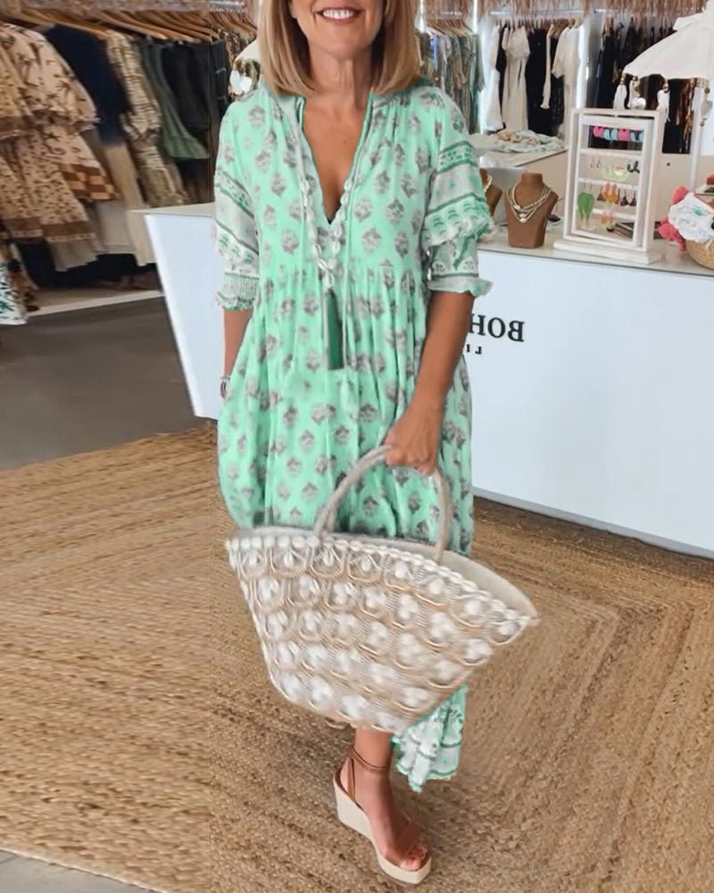 Bianca | Breezy Floral V-Neck Dress