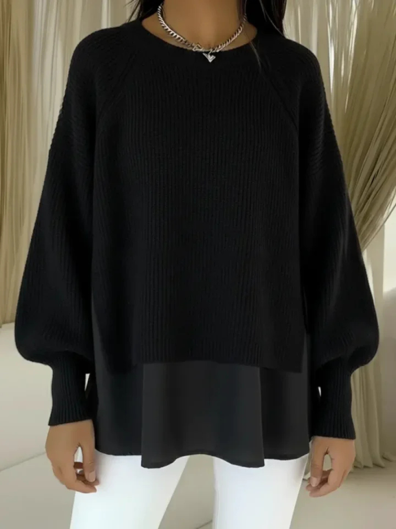 Eileen | Layered Ribbed-Knit Sweater