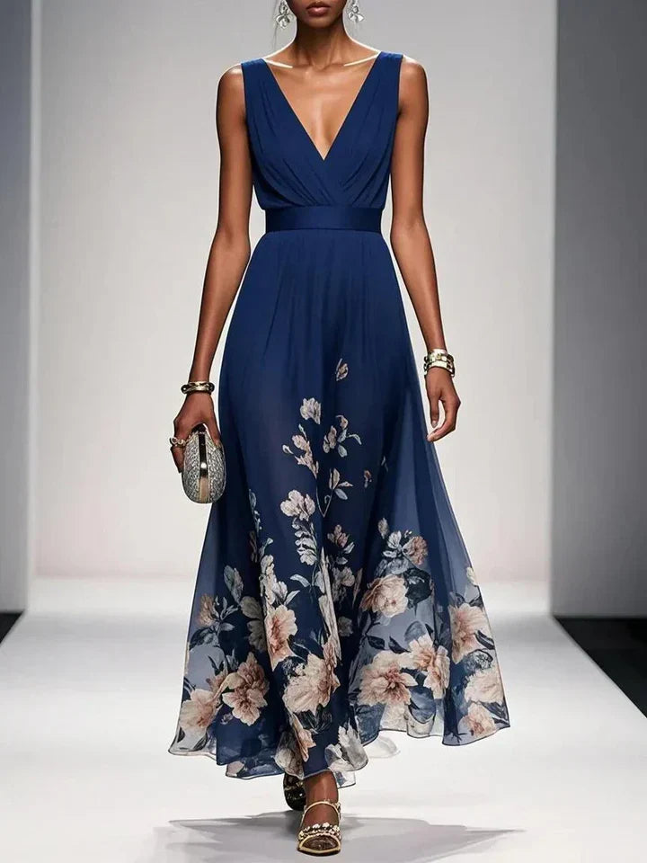 Roselle | Floral V-Neck Maxi Dress