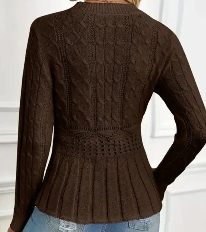 Lorenza | Textured Peplum Sweater