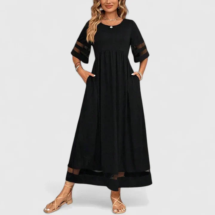 Yolande | Flowing A-Line Midi Dress