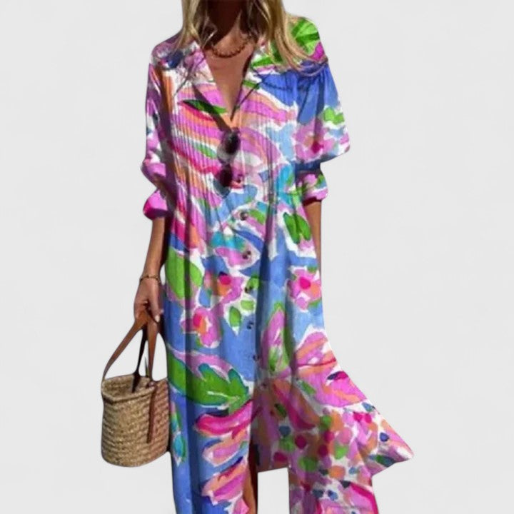 Thea | Artful Boho Maxi Dress