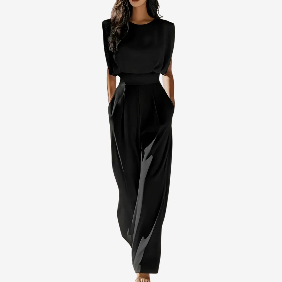 Paige | Women's Defined-Waist Wide-Leg Jumpsuit