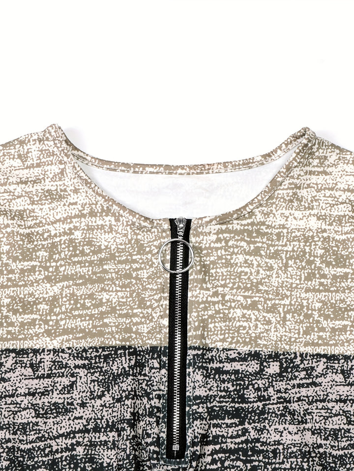 Mabel | Colorblock Quarter-Zip Top