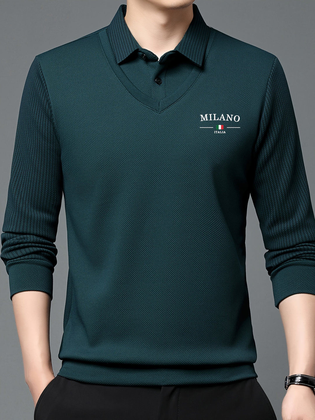Calloway | Men's Fine Knit Long Sleeve Polo