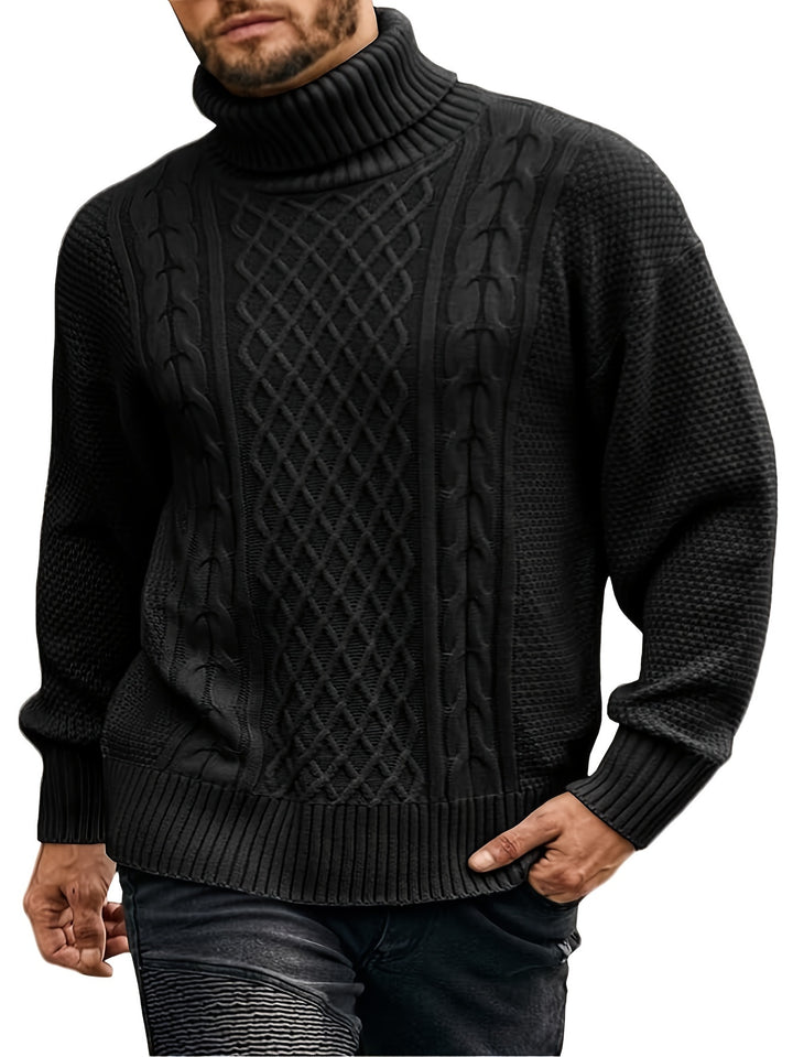 Garrett | Classic Cable-Knit Turtleneck Sweater