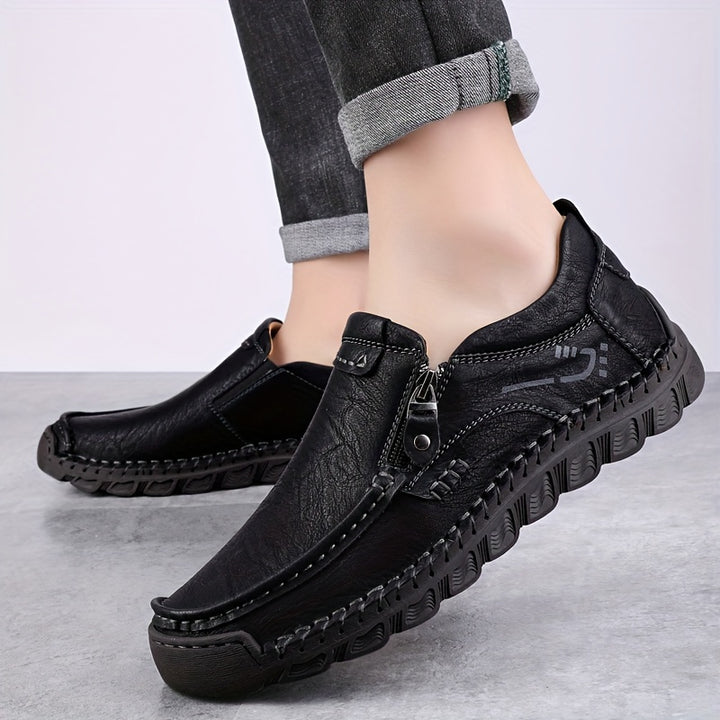 Alistair | Men's Hand-Stitched Side-Zip Loafer