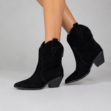 Rosemary | Western-Style Heeled Ankle Boots